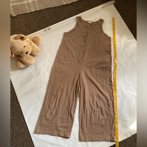 The Simple Folk Other - THE SIMPLE FOLK - Kids Brown Sleeveless Bodysuit (Size 8/9) Organic Cotton